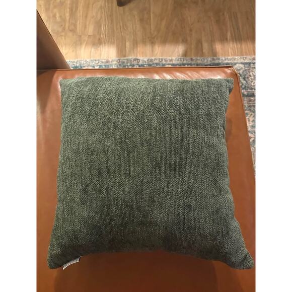 Dark Green Reversible Throw Pillow - Picture 3 of 6